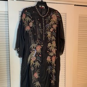 JOHNNY WAS flowing half sleeve dress. L